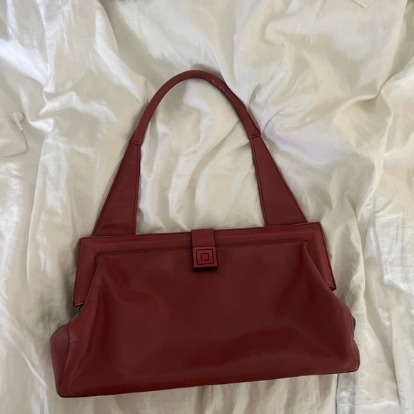 Vintage Red Leather Bag